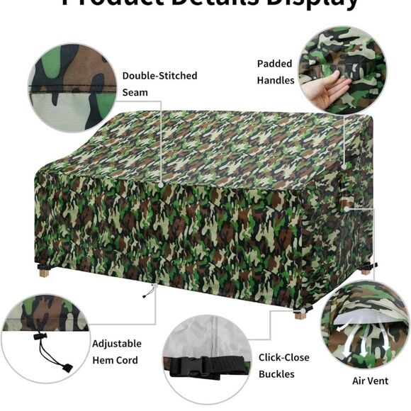 NWT Easy-Going Waterproof Patio Sofa Furniture Cover 79", Camouflage Outdoor - Picture 5 of 7